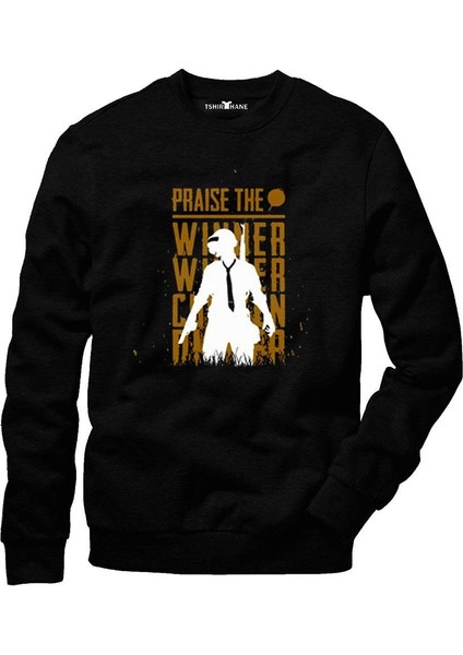 Pubg Playerunknown's Battlegrounds Erkek Uzun Kollu Bisiklet Yaka Sweatshirt