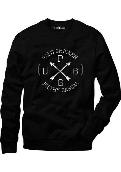 Pubg Playerunknown's Battlegrounds Erkek Uzun Kollu Bisiklet Yaka Sweatshirt