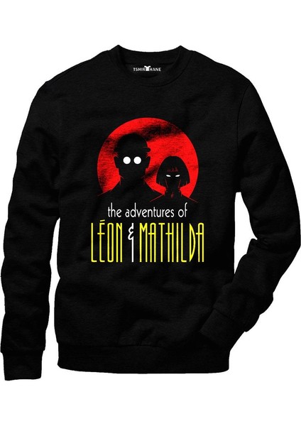 The Adventures Of Leon & Mathilda Füme Erkek Uzun Kollu Bisiklet Yaka Sweatshirt