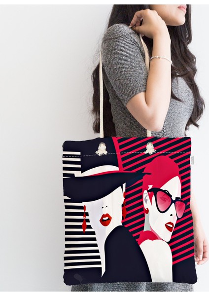 Fashion Womens Popart Modern Tasarımlı Fermuarlı Kumaş Çanta fiyatları