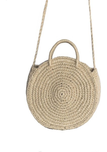 Dört Yapraklı Yonca Detaylı Jüt Örgü Model Kadın Hasır Çanta fiyatları