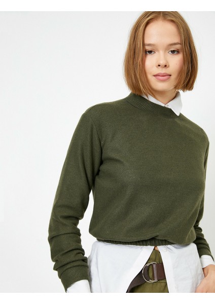 Kadın Bisiklet Yaka Triko Kazak