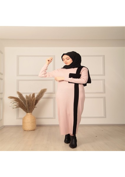 Cepli Elbise 3001-6 Pembe