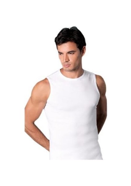 2'li Paket Ribana 1108 Sıfır Yaka Sıfır Kol Atlet M