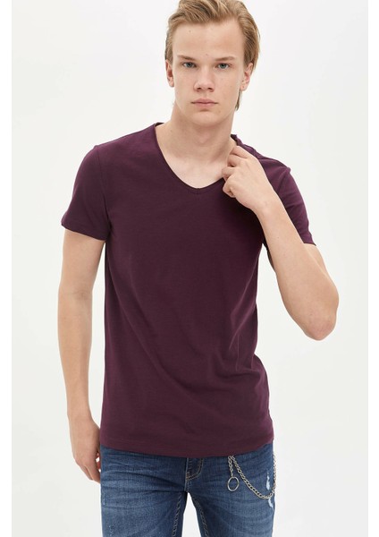 Erkek Basic Slim Fit T-Shirt