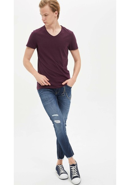 Erkek Basic Slim Fit T-Shirt fiyatları