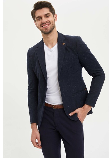 Slim Fit Dokulu Blazer Ceket N0503AZ20SP