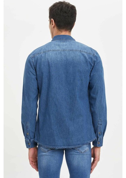 Çift Cepli Jean Gömlek N2221AZ20SP