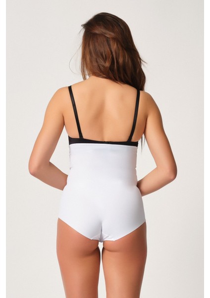 2932 Yelek Agraflı Lazer Slip Korse Beyaz modelleri