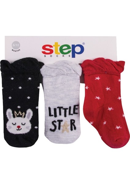 Little Star 3'Lü Soket Bebek Çorabı 10090 0 - 6 Ay