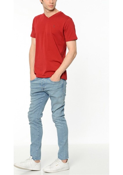 T8537 Erkek T-Shırt Bordo fiyatları