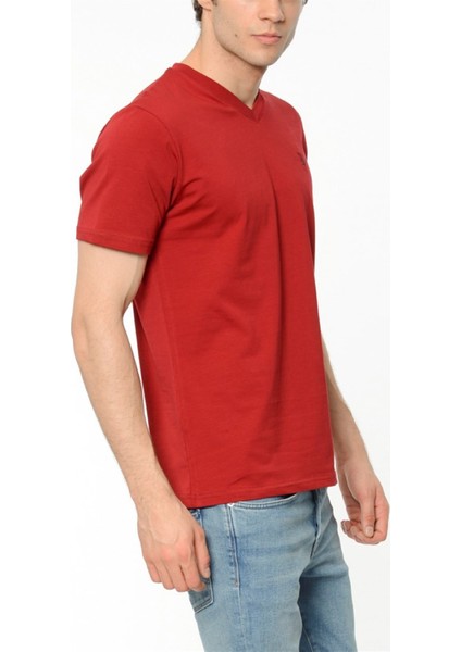 T8537 Erkek T-Shırt Bordo fırsatları