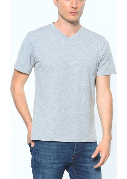 T8537 Gri Erkek T-Shirt