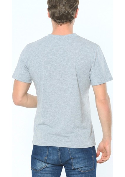 T8537 Gri Erkek T-Shirt modelleri