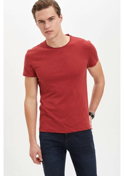 Slim Fit Bisiklet Yaka Basic Tişört M4789AZ20SP
