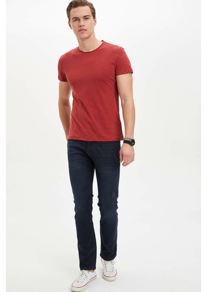 Slim Fit Bisiklet Yaka Basic Tişört M4789AZ20SP fiyatları