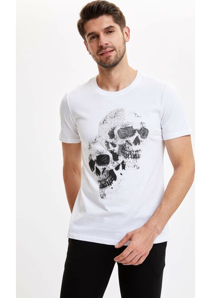 Slim Fit Bisiklet Yaka Tişört M8106AZ20SP