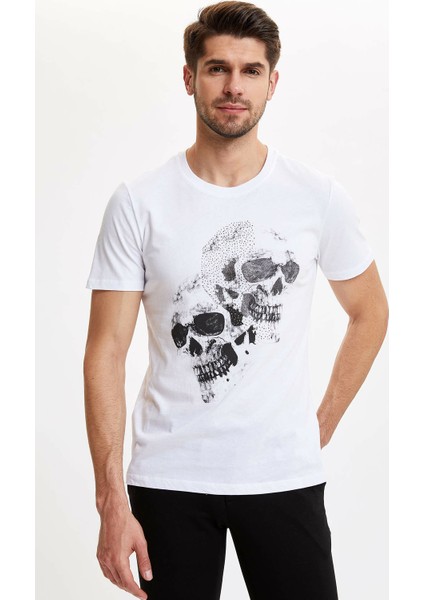 Slim Fit Bisiklet Yaka Tişört M8106AZ20SP modelleri