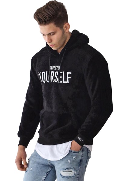 Kapşonlu Peluş Sweatshirt 4390