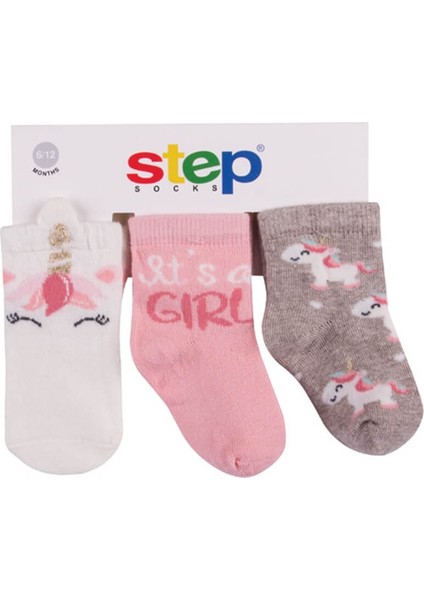 Unicorn 3'lü Soket Bebek Çorabı 10084