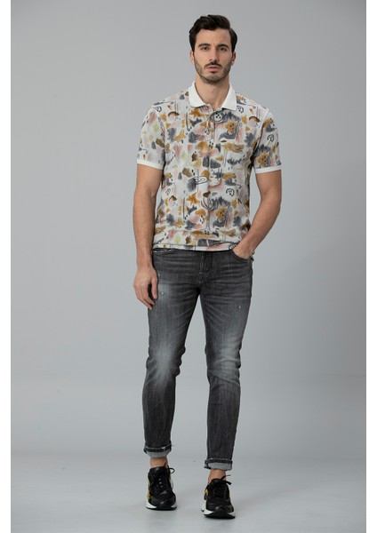 Erkek Slim Fit Floro Fashion Jean Pantolon