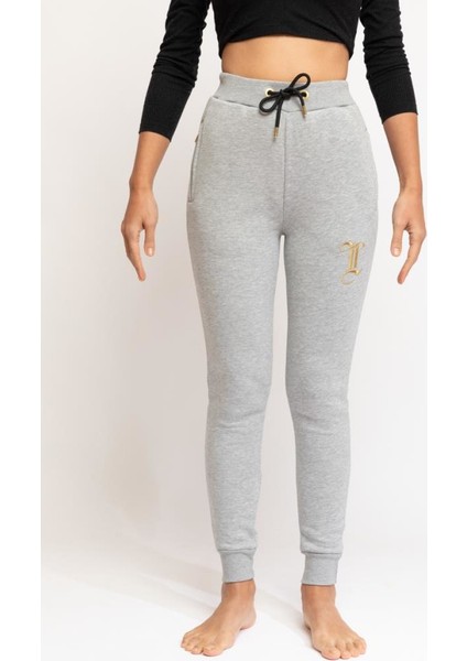 Ral Sport 60523 Kadın Slim Fit Eşofman Alt Gri