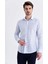 Erkek Kareli Slim Fit Mavi Gömlek 1