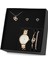 Kadın Kalpli Set - Kolye Küpe Bileklik Saat Ps0403 1