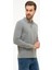 Erkek Gri Melanj Slim Fit Polo Yaka Sweatshirt 50226541-VR086 3