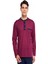 8518 Jakarlı Patlı Uzun Kol Erkek Pijama Takım Bordo XL 2