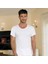 0301 Kısa Kollu Bisiklet Yaka Pamuklu Fanila T-Shirt 1