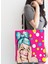 Pop Art Dijital Baskılı Fermuarlı Modern Kumaş Çanta 2