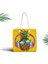 Summer Ananas Tasarımlı Fermuarlı Modern Kumaş Çanta 1