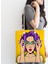 Sarı Puanlı Popart Desenli Fermuarlı Modern Kumaş Çanta 2