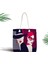 Fashion Womens Popart Modern Tasarımlı Fermuarlı Kumaş Çanta 1