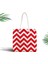 Modern Zigzag Desenli Dijital Baskılı Fermuarlı Modern Kumaş Çanta 1