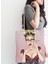 Fashion Girl Dijital Baskılı Modern Fermuarlı Kumaş Çanta 2