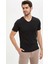 Defacto Slim Fit V Yaka Basic Siyah Tişört M7668AZ20SP 1