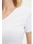 Slim Fit V Yaka Basic Kısa Kollu Tişört I1080AZ20SP 4