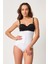 2932 Yelek Agraflı Lazer Slip Korse Beyaz 1