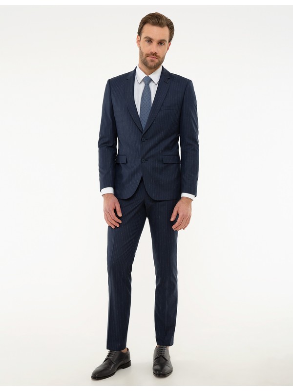Lacivert Slim Fit Takim Elbise Pierre Cardin