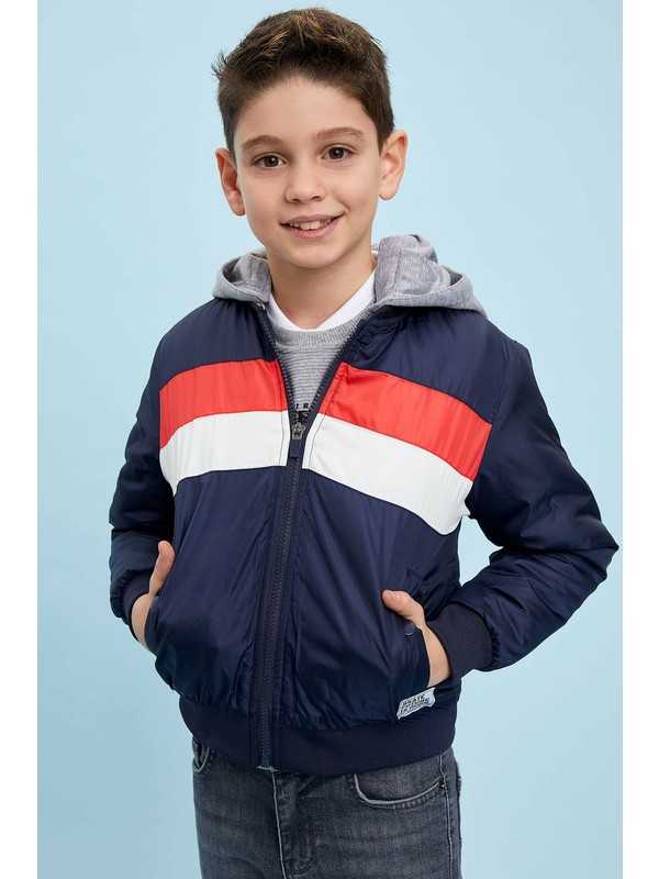 DeFacto Erkek Çocuk Kapüşonlu Renk Bloklu Mont M4382A620SP