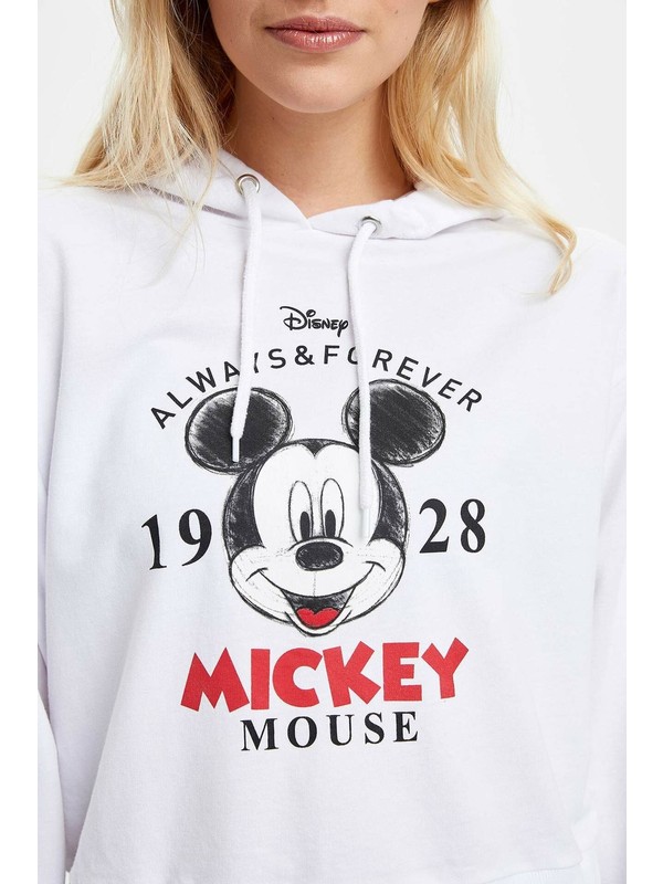 Defacto Mickey Mouse Lisansli Kapusonlu Sweatshirt Fiyati