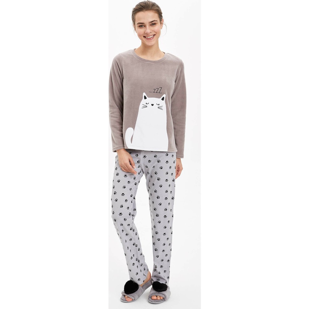 DeFacto Kadın Baskılı Uzun Kollu Pijama Takımı Fiyatı