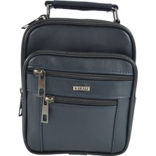 Karalı  Deri El Çantası ,kasalı