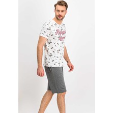 Arnetta Huntington Beach Krem Erkek Bermuda Takım