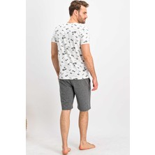 Arnetta Huntington Beach Krem Erkek Bermuda Takım
