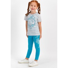 Karlar Ülkesi - Frozen Lisanslı Karmelanj Kız Çocuk Tayt Pijama Takım