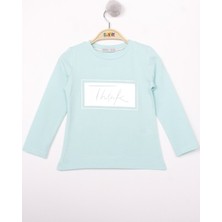 Toontoy Kız Çocuk Think Varaklı T-Shirt