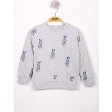Toontoy Erkek Çocuk Köpek Baskılı Sweatshirt
